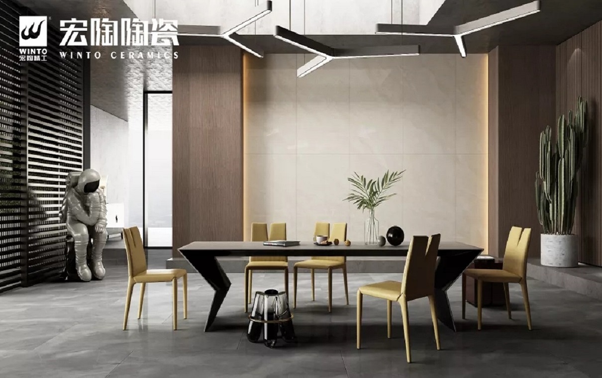 宏陶瓷砖冰灵玉背景墙装修效果图