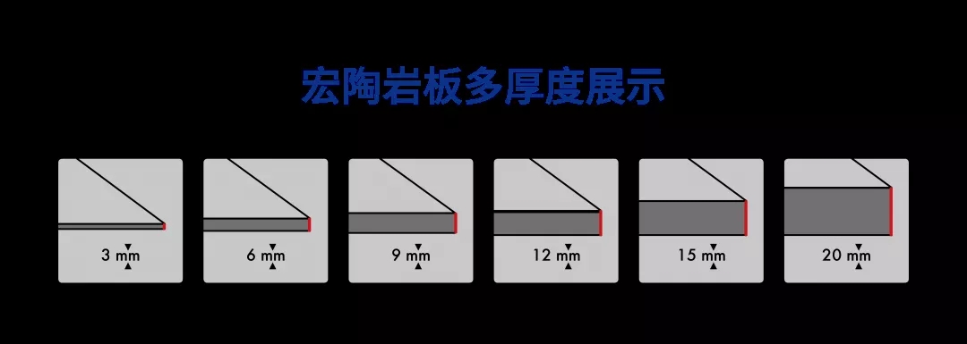 宏陶岩板多厚度展示图