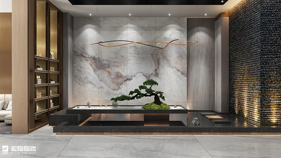 宏陶瓷砖6-TPG2680A015ABCD灰冰玉800×2600×6mm效果图