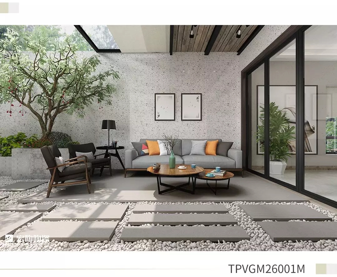 宏陶TPVGM26001M瓷砖地砖生活小阳台效果图